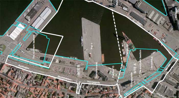 Projektområdet for Urban Mediaspace Aarhus