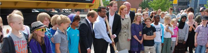 Cutting the First Sod for Urban Mediaspace Aarhus